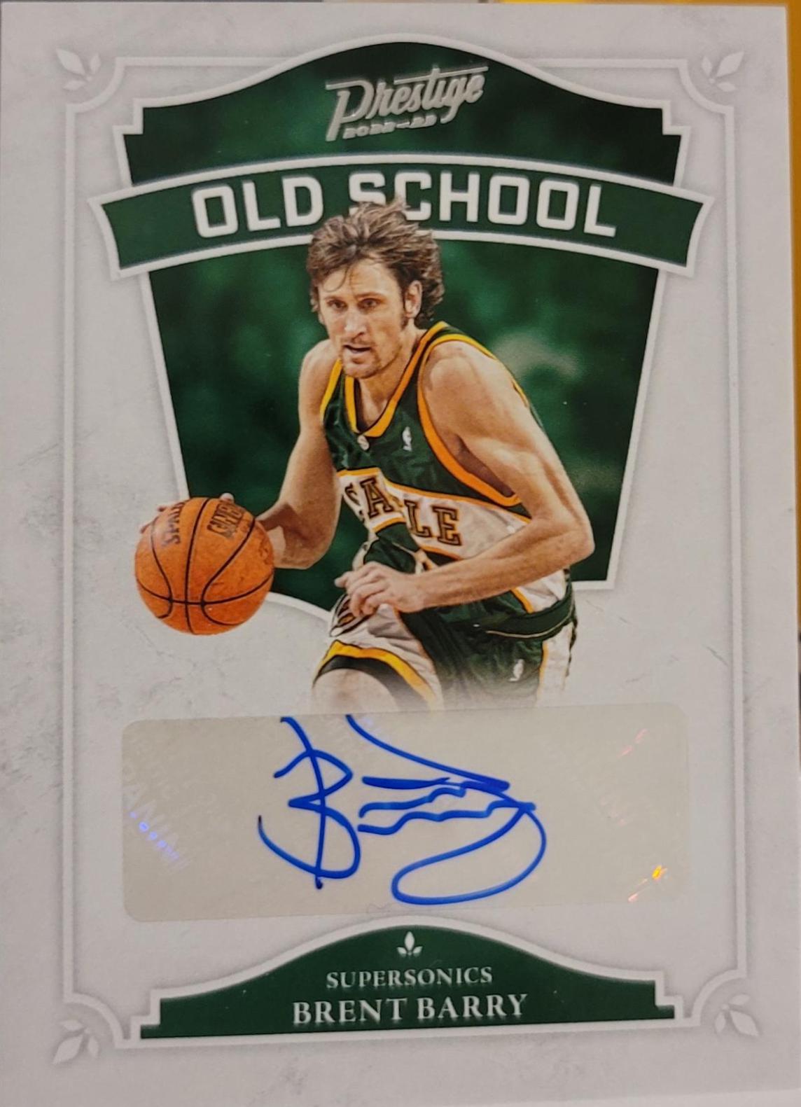 Brent Barry #OSA-BBS Basketball Cards 2022 Panini Chronicles Old School Autographs