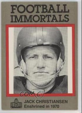 Jack Christiansen #32 Football Cards 1985 Football Immortals
