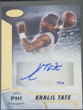 Khalil Tate #ASP-35 2020 Sage Aspire Football