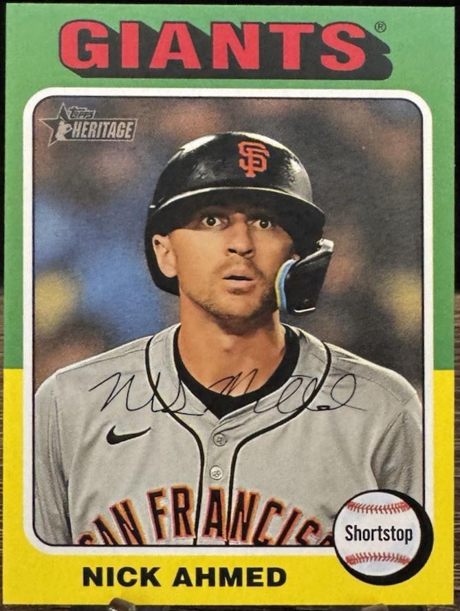 Nick Ahmed #705 Baseball Cards 2024 Topps Heritage Mini