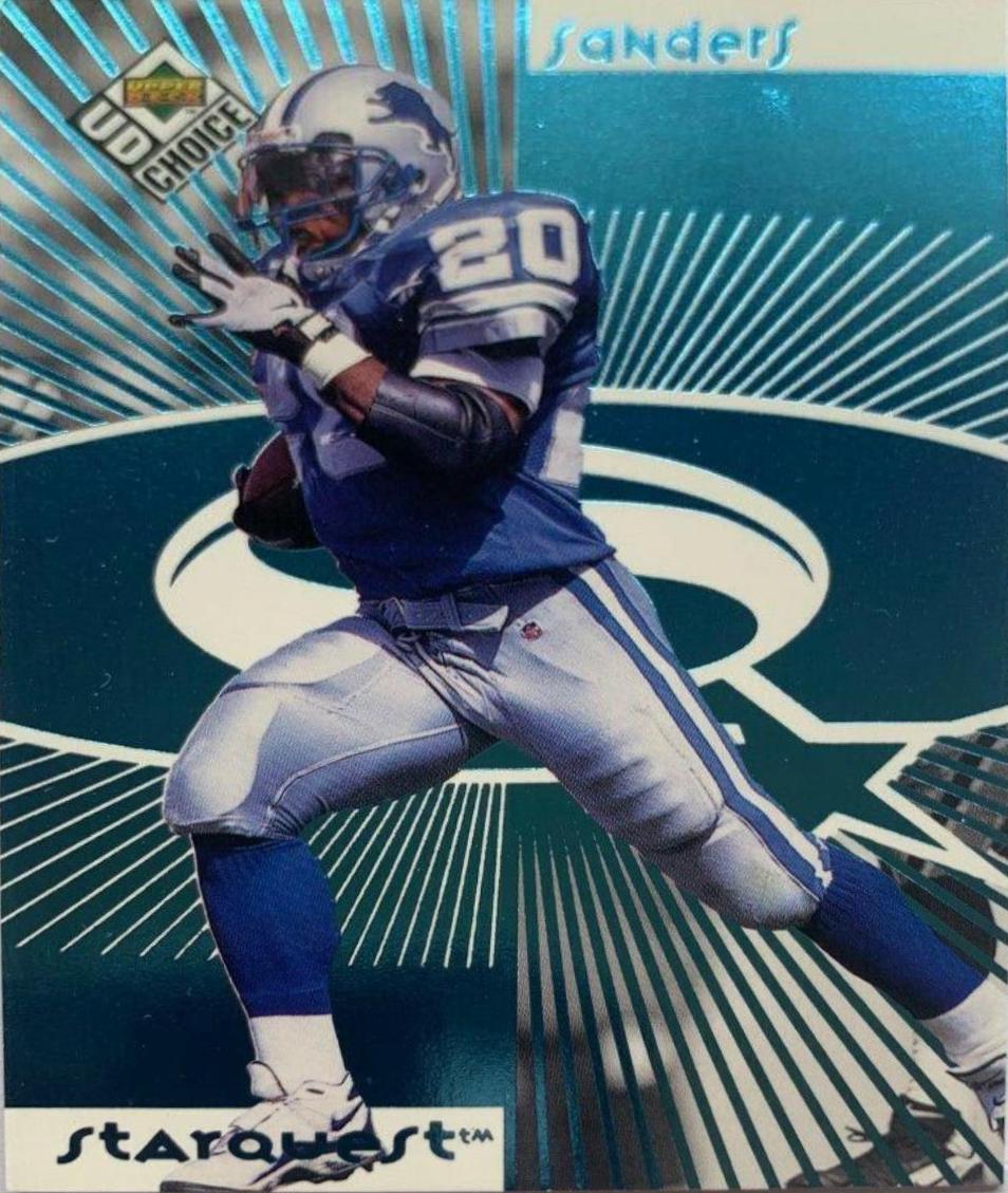 Barry Sanders #20 Football Cards 1998 Upper Deck UD Choice Starquest