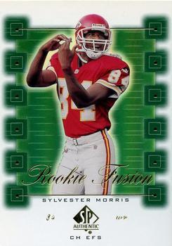 Sylvester Morris #RF7 Football Cards 2000 SP Authentic Rookie Fusion