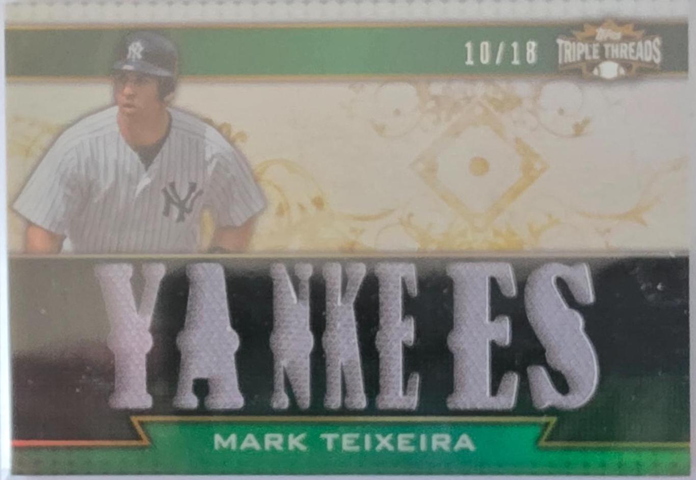 Mark Teixeira #TTR-35 2011 Topps Triple Threads Baseball Relics
