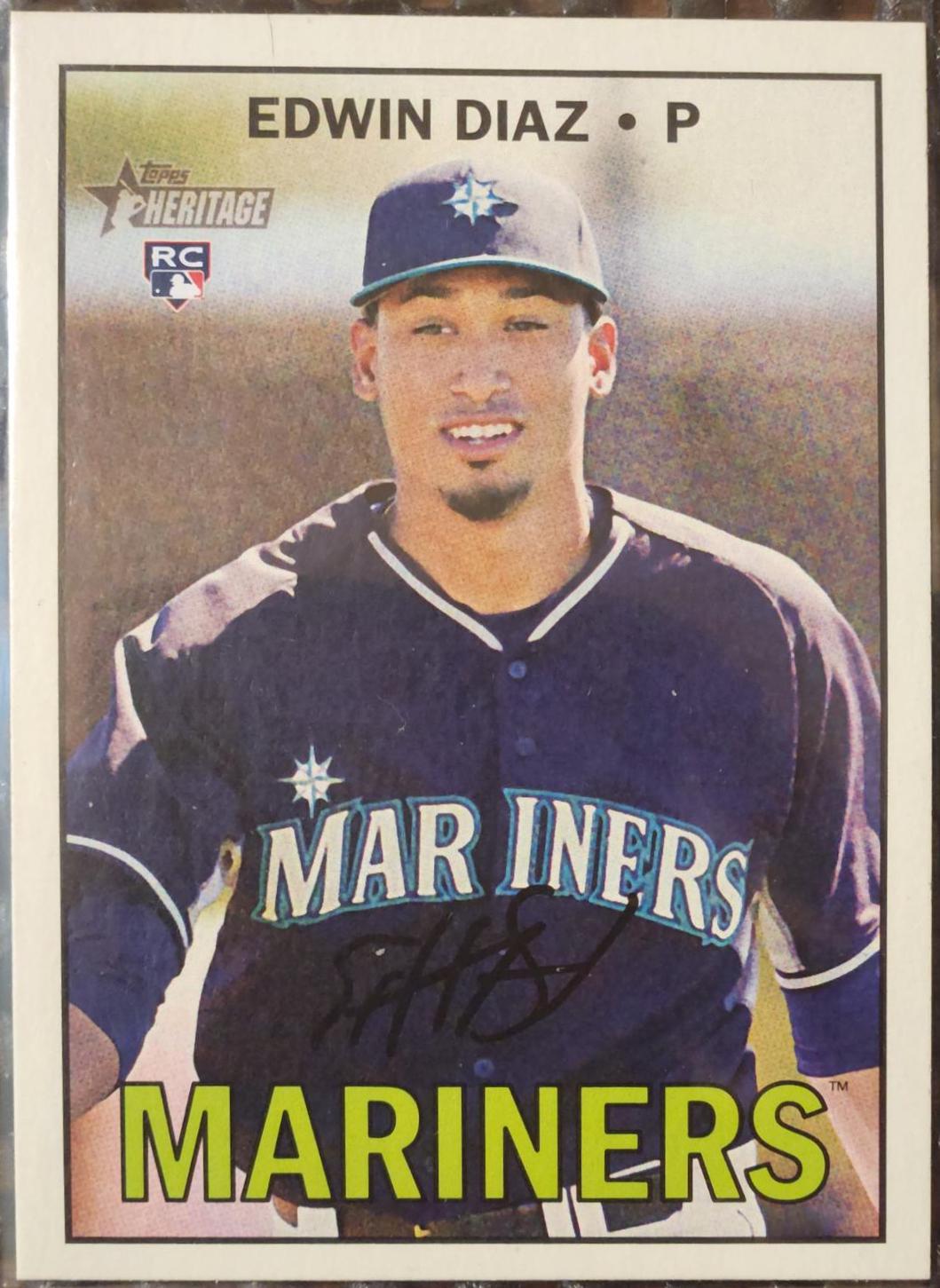 Edwin Diaz #559 Baseball Cards 2016 Topps Heritage