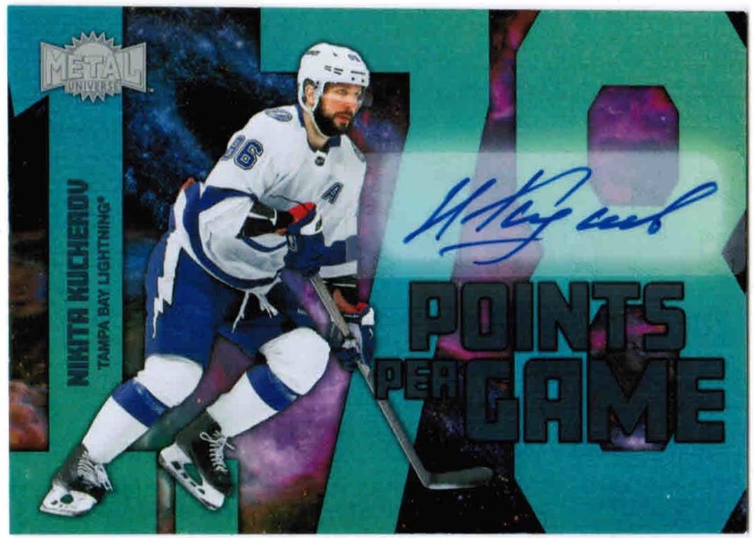Nikita Kucherov #PPG-1 Hockey Cards 2024 SkyBox Metal Universe Points Per Game Autograph