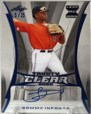 Sammy Infante #CA-SI1 2020 Leaf Trinity Clear Autographs Baseball