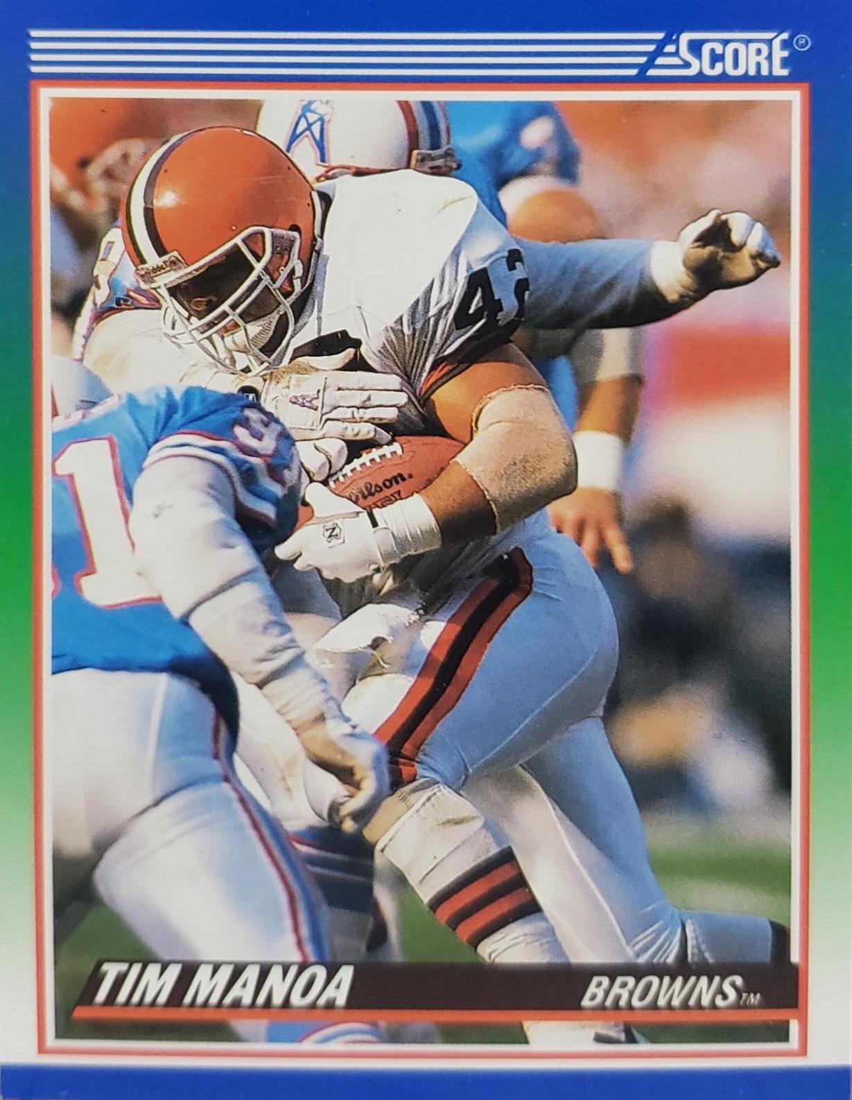 Tim Manoa #403 Football Cards 1990 Panini Score