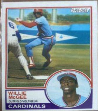 Willie McGee #49 Baseball Cards 1983 O Pee Chee