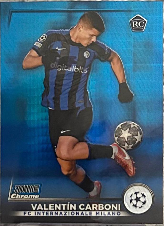 Valentin Carboni #45 Soccer Cards 2022 Stadium Club Chrome UEFA Competitions