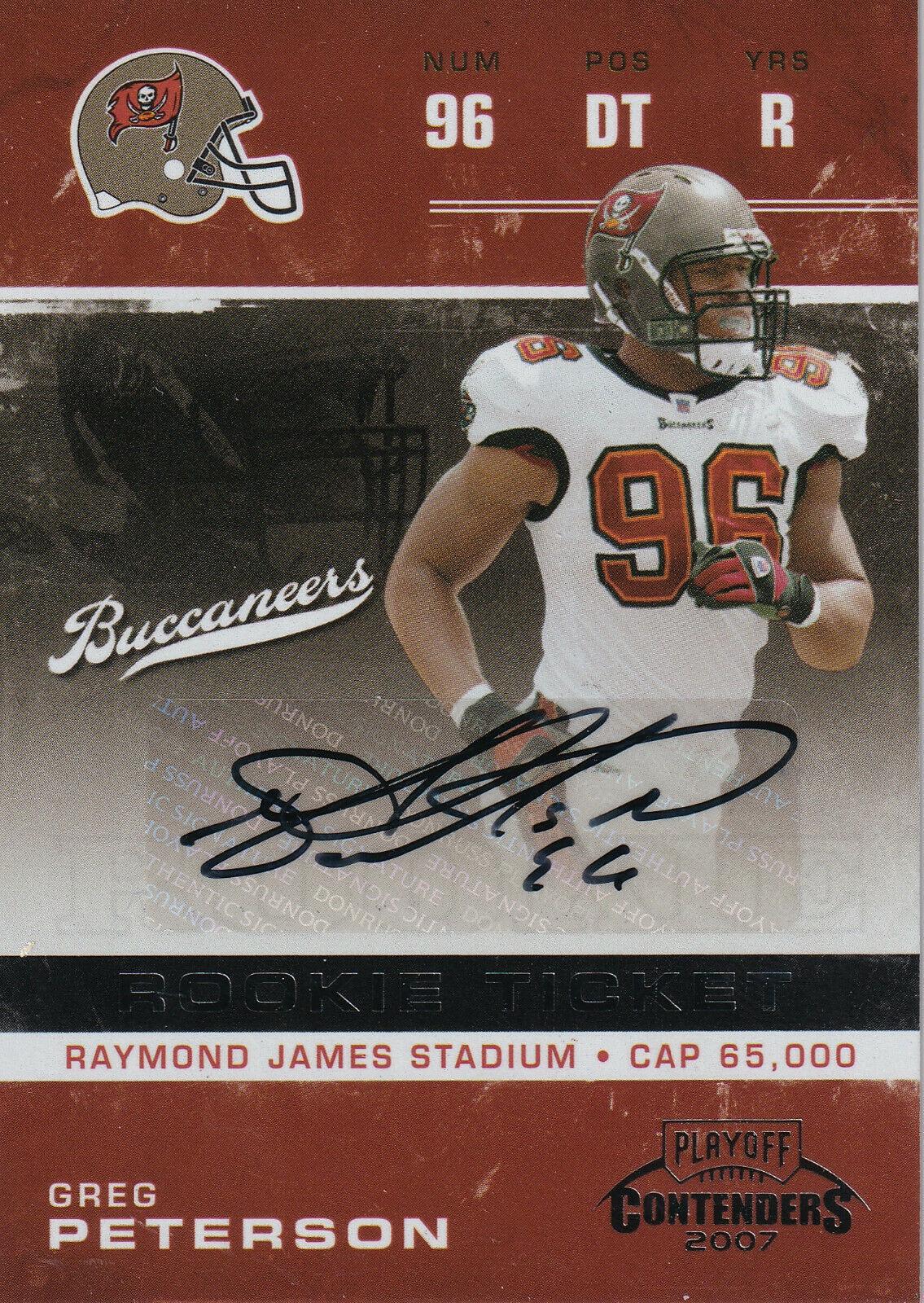 Greg Peterson #156 2007 Playoff Contenders Football