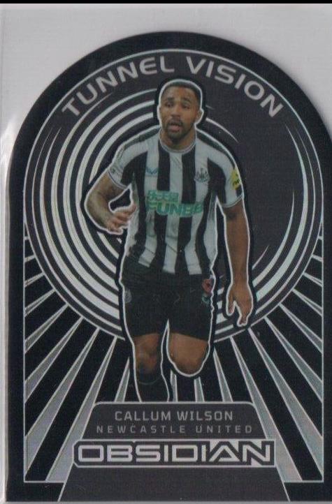 Callum Wilson #1 Soccer Cards 2022 Panini Obsidian Tunnel Vision