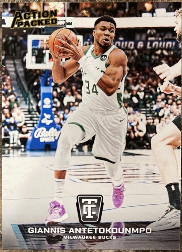 Giannis Antetokounmpo #7 Basketball Cards 2024 Panini Totally Certified Action Packed