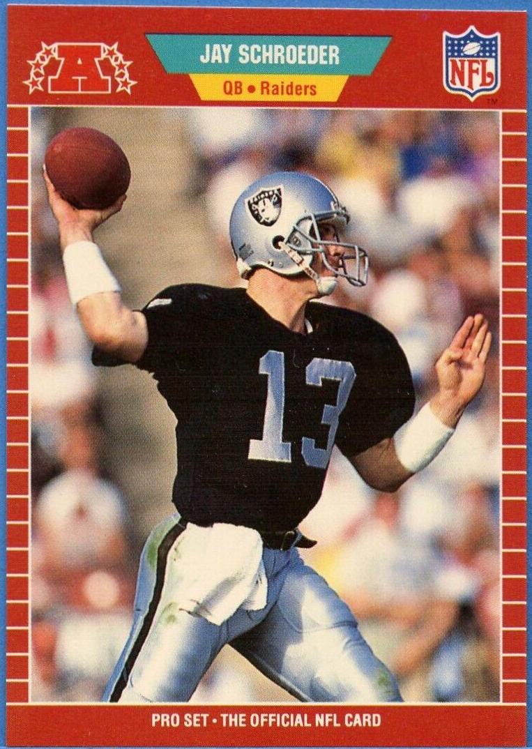 Jay Schroeder #192 Football Cards 1989 Pro Set