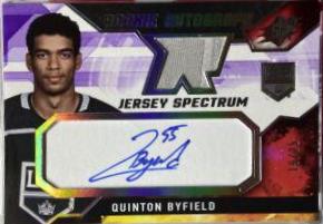 Quinton Byfield #QB 2021 Spx Rookie Auto Jersey Hockey