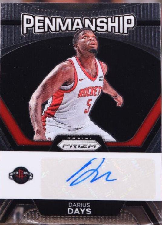 Darius Days #PNM-DAY Basketball Cards 2023 Panini Prizm Penmanship