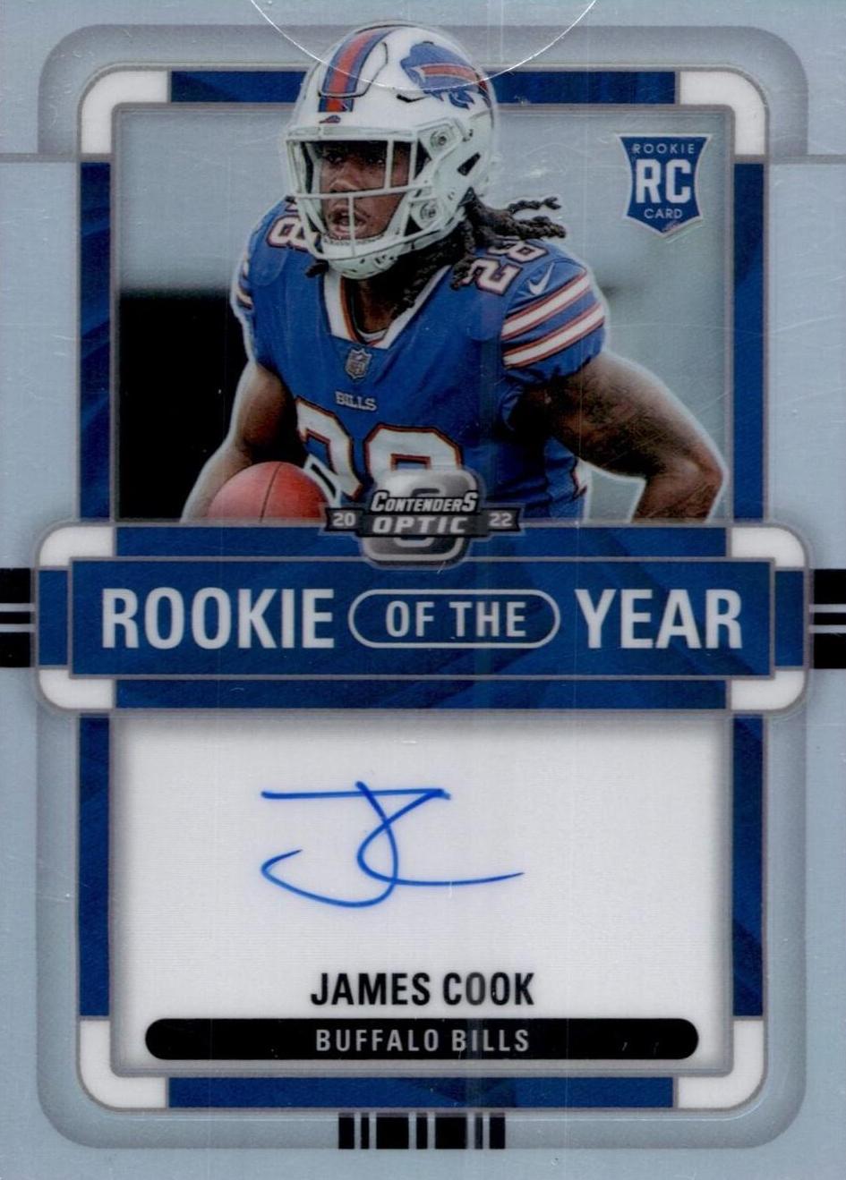 James Cook #ROY-JC 2022 Panini Contenders Optic Football Rookie of the Year Contenders