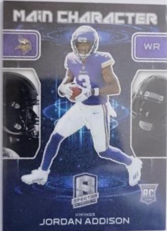 Jordan Addison #17 Football Cards 2023 Panini Spectra Main Character