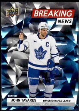 John Tavares #BN-11 Hockey Cards 2024 Upper Deck Breaking News
