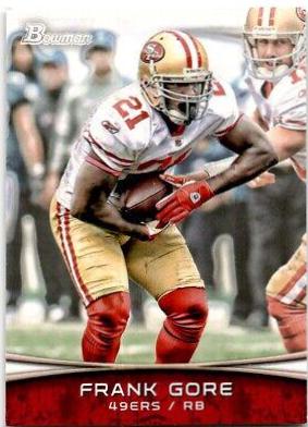 Frank Gore #17 Football Cards 2012 Bowman