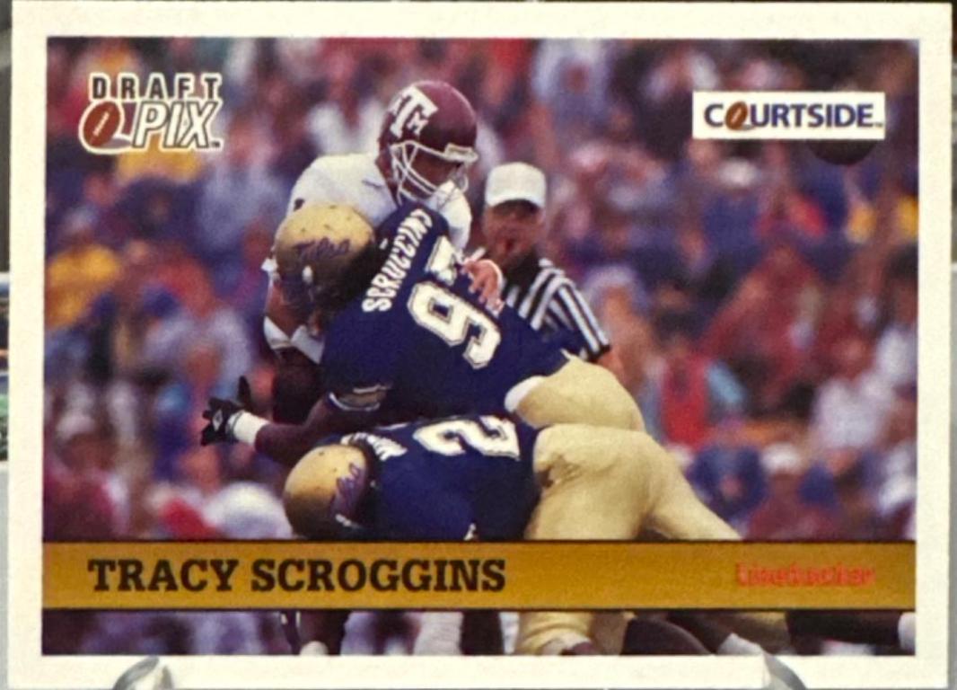 Tracy Scroggins #28 Football Cards 1992 Courtside