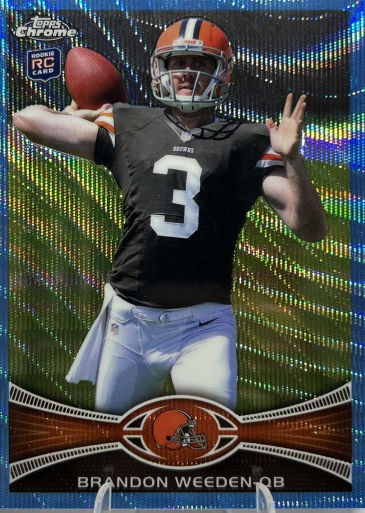 Brandon Weeden #BW-79 2012 Topps Chrome Football Blue Wave Refractors