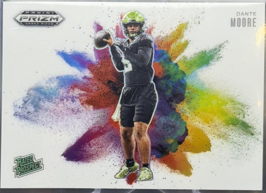 Dante Moore #9 2025 Panini Prizm Draft Picks Color Blast Football