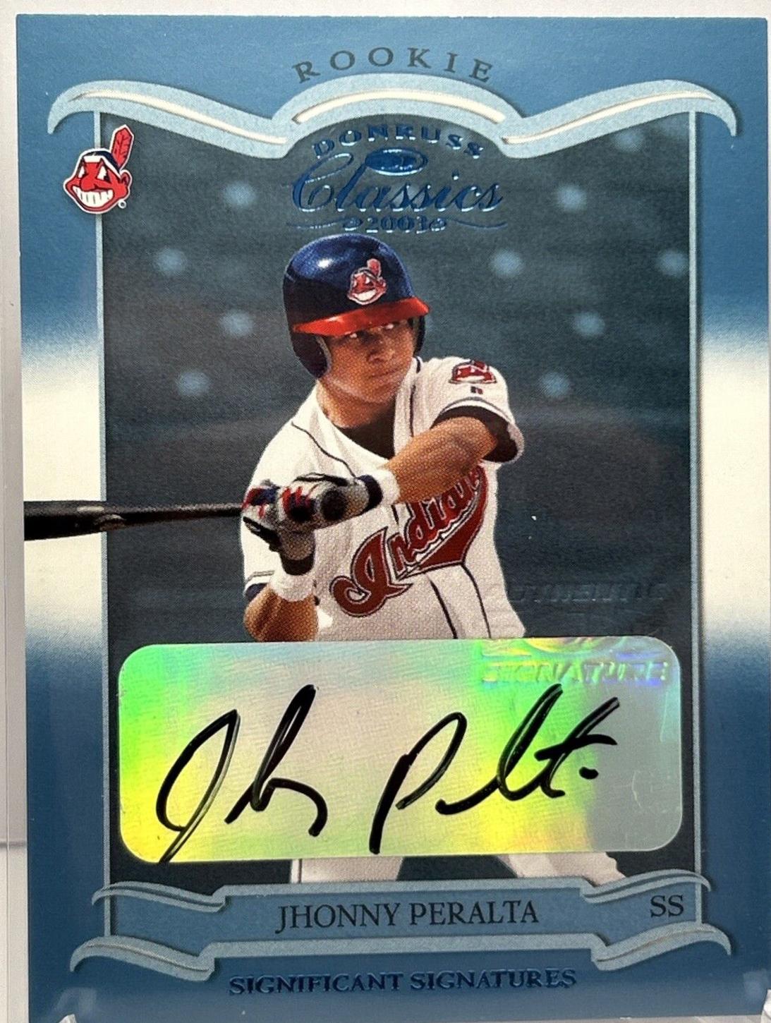 Jhonny Peralta #157 Baseball Cards 2003 Donruss Classics Significant Signature