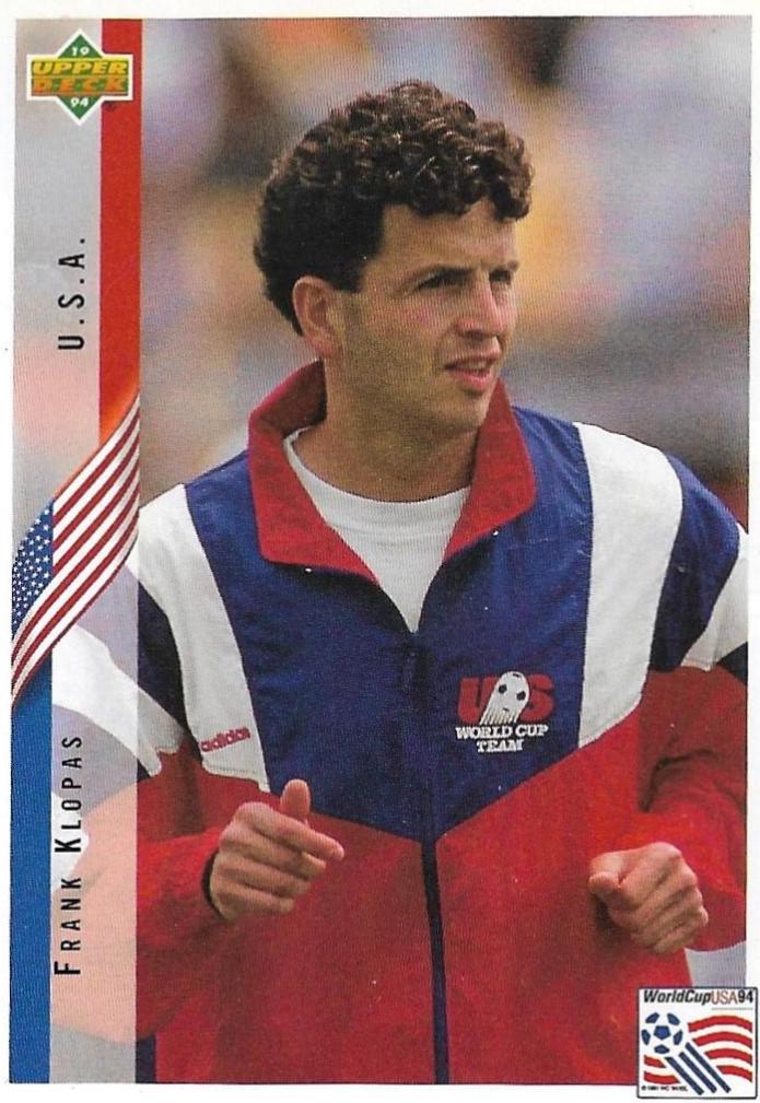 Frank Klopas #21 Soccer Cards 1994 Upper Deck World Cup Soccer