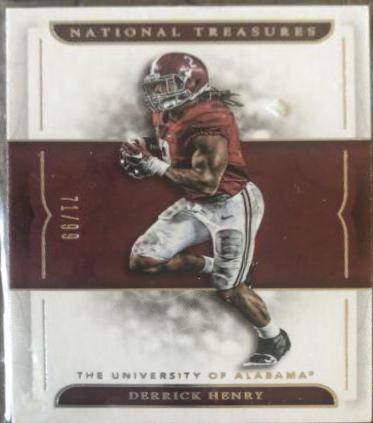 Derrick Henry #9 Football Cards 2017 Panini National Treasures Collegiate