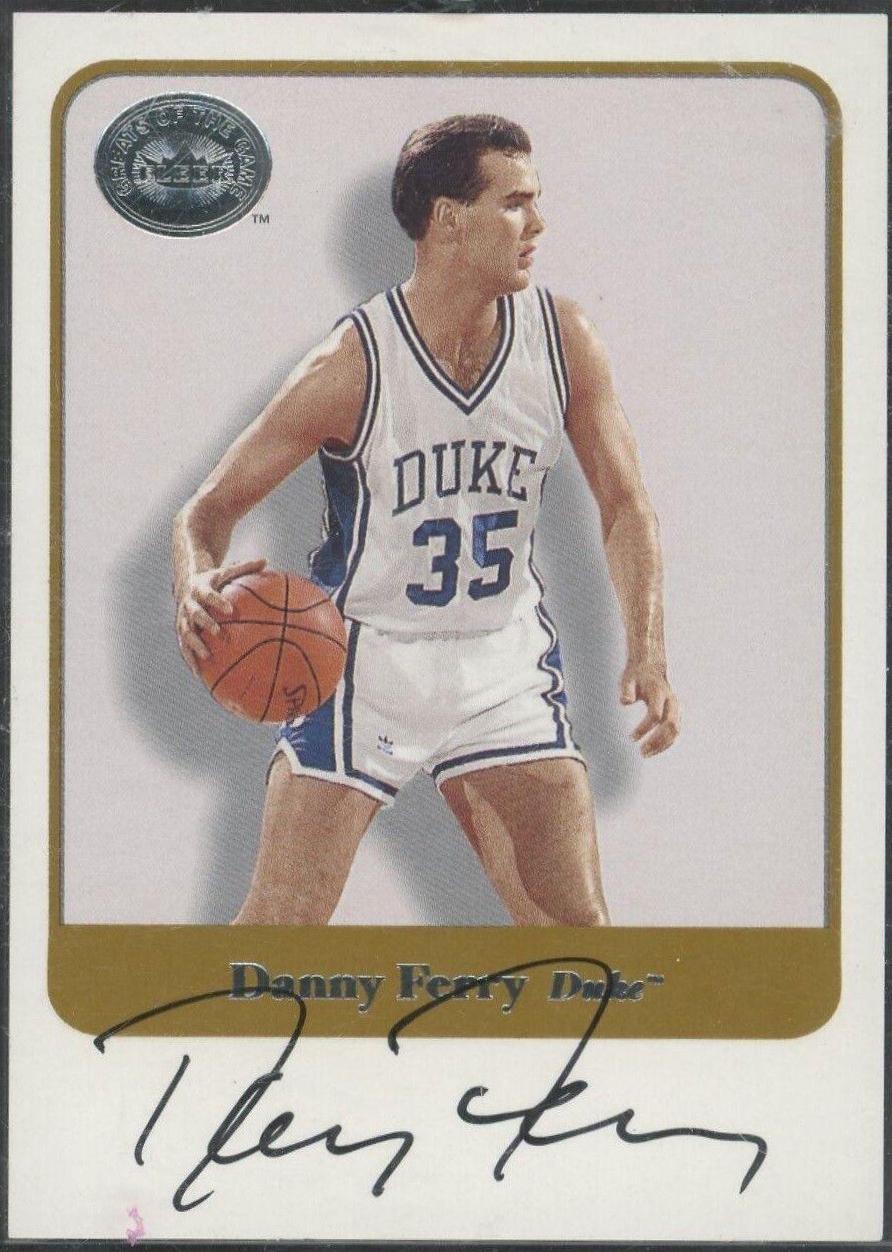 Danny Ferry Basketball Cards 2001 Fleer Greats of the Game Autographs