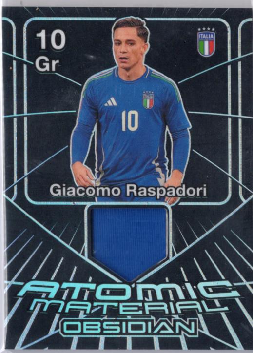 Giacomo Raspadori #AM-GR 2024 Panini Obsidian Atomic Material Soccer