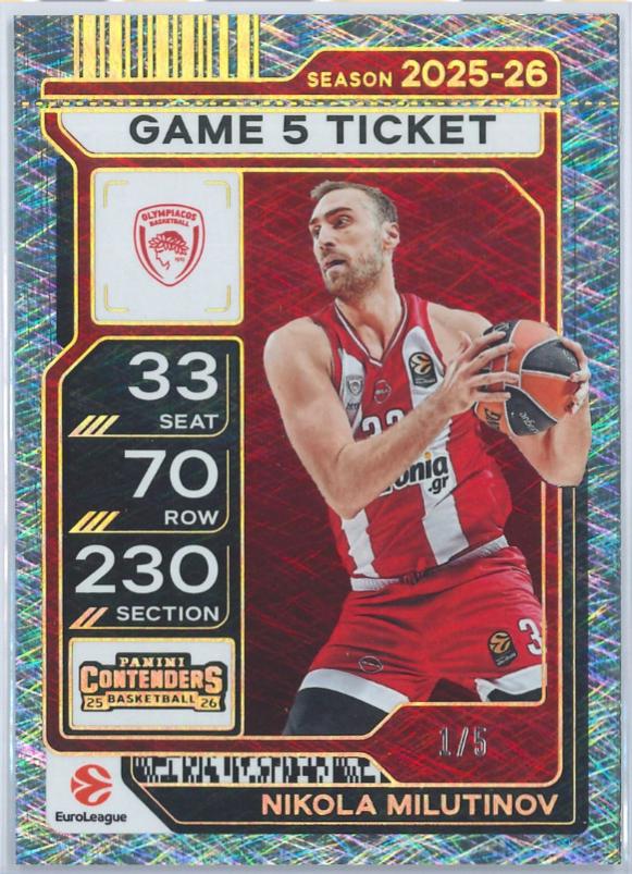 Nikola Milutinov [Game Ticket Green Cracked Ice] #38
