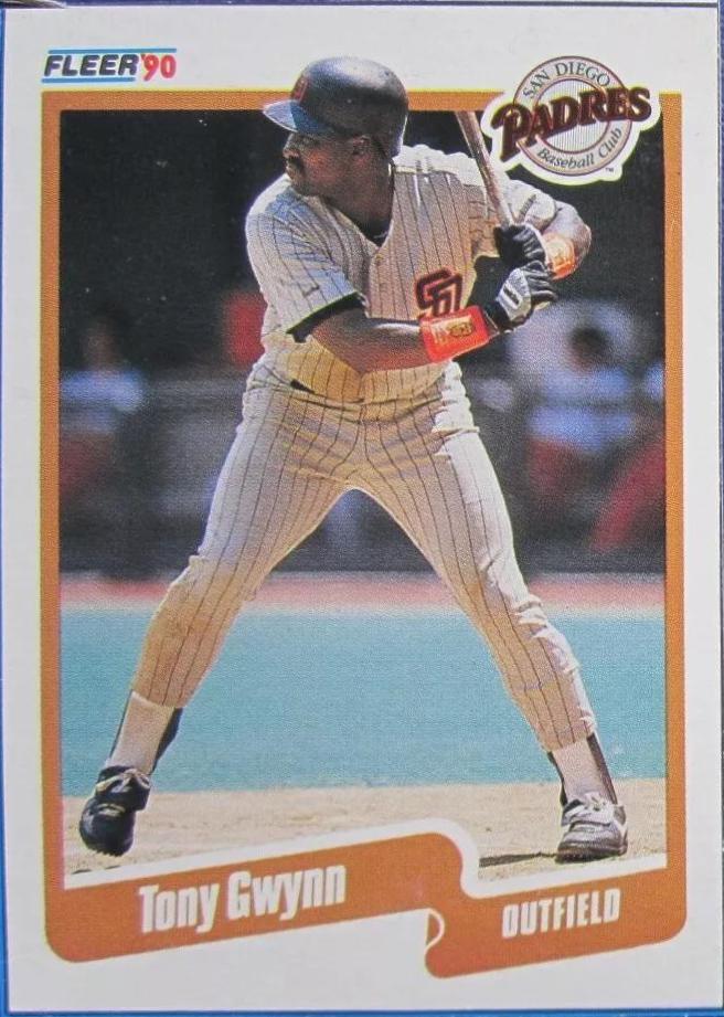 Tony Gwynn #C-12 Baseball Cards 1990 Fleer Box Panels Hand Cut