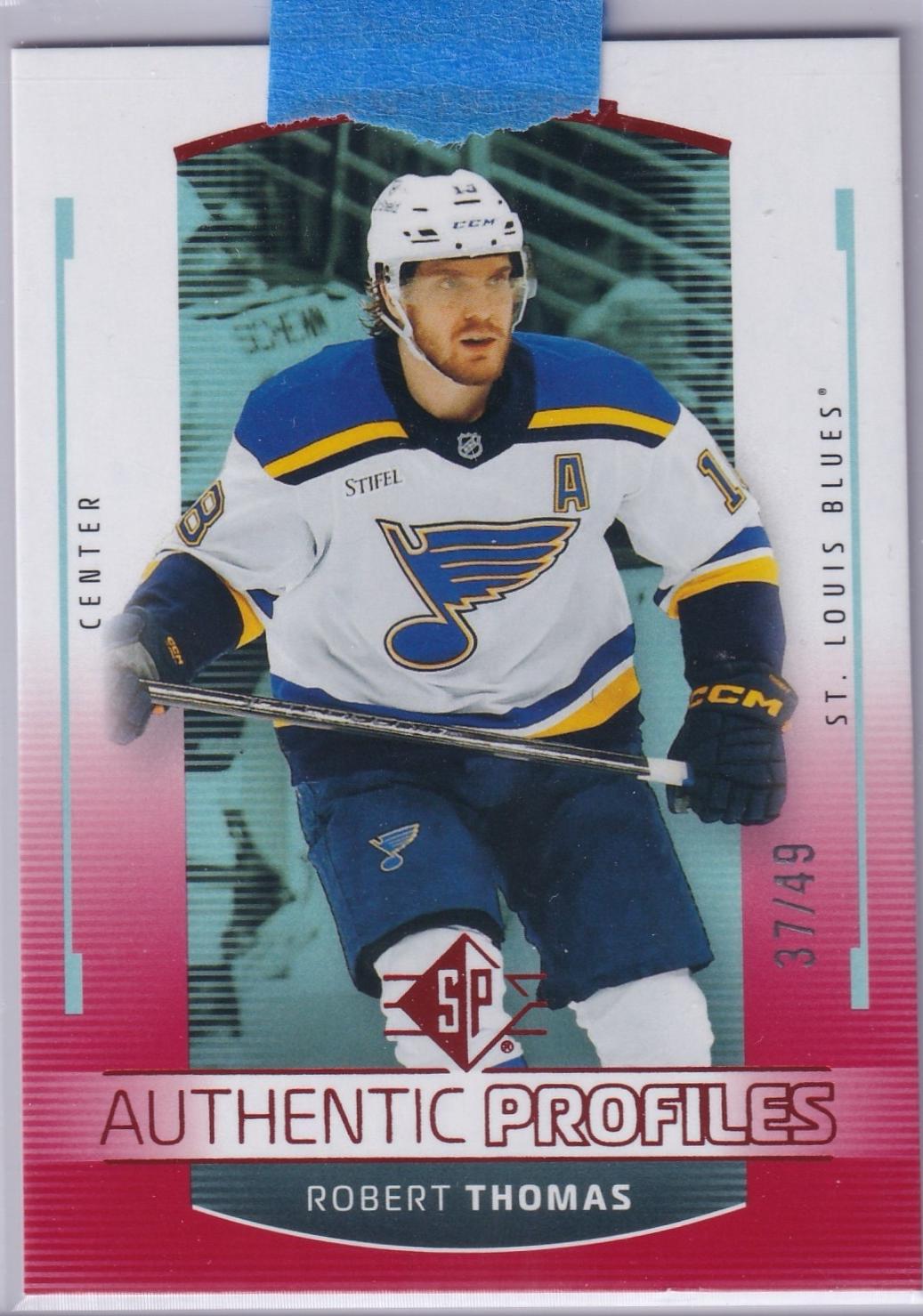 Robert Thomas [Red] #AP-17 Prices | 2025 SP Authentic Profiles | Hockey ...