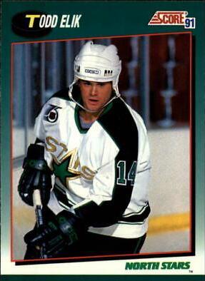 Todd Elik #13T Hockey Cards 1991 Score Rookie Traded