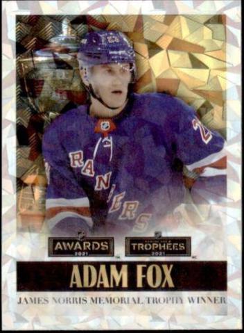 Adam Fox #35 Hockey Cards 2021 Topps NHL Sticker