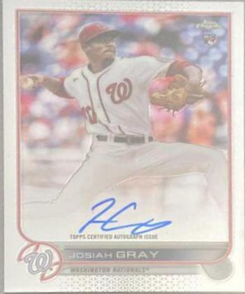 Josiah Gray #RA-JG Baseball Cards 2022 Topps Chrome Rookie Autographs
