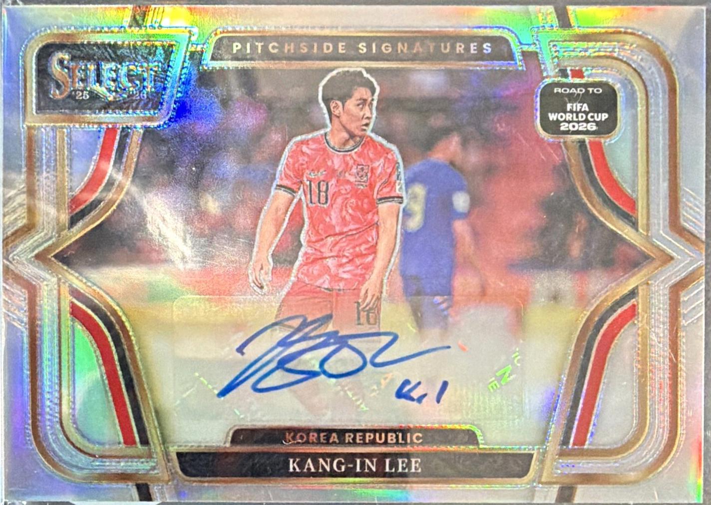 Kang-in Lee #2 2025 Panini Select Road To FIFA Pitchside Signature