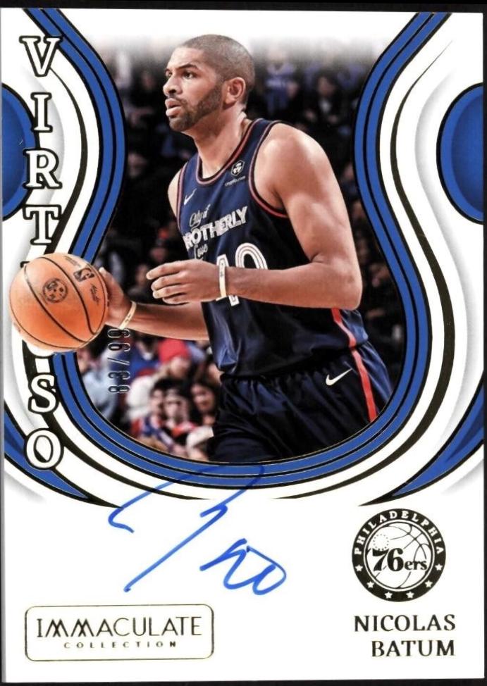 Nicolas Batum #29 Basketball Cards 2023 Panini Immaculate Virtuoso Autograph