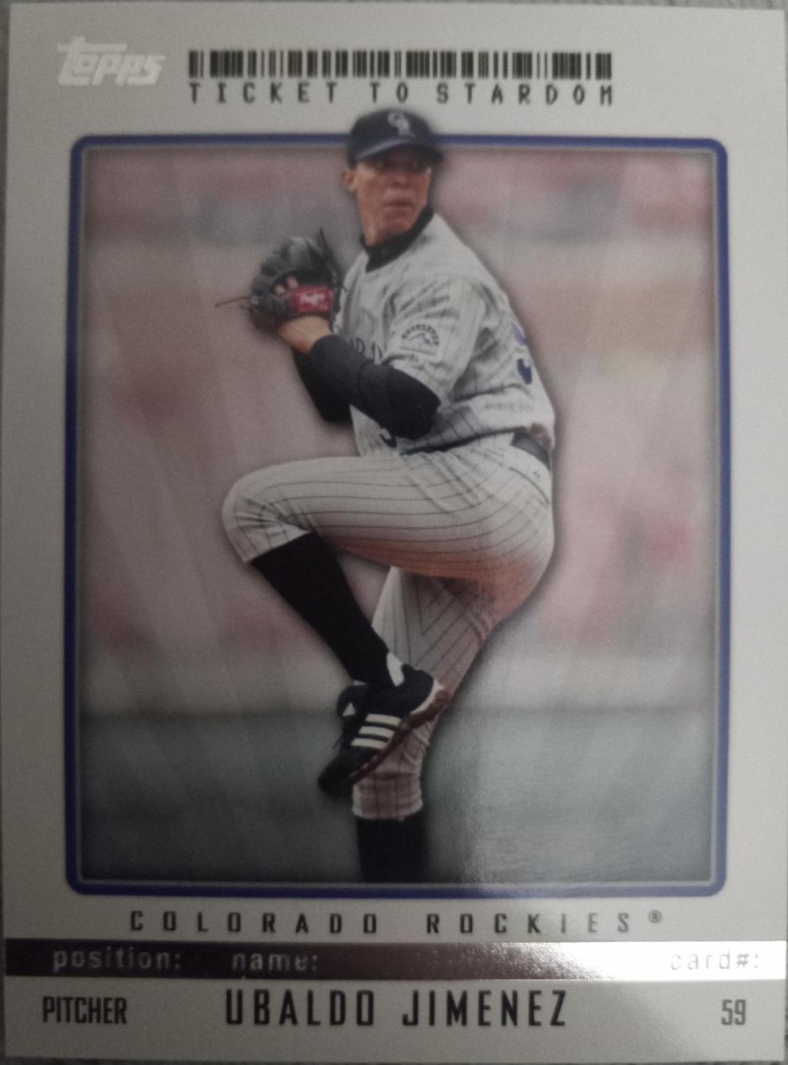 Ubaldo Jimenez #59 Baseball Cards 2009 Topps Ticket to Stardom