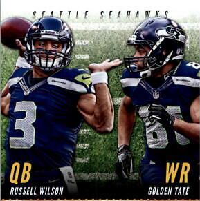 Russell Wilson / Golden Tate #14 Football Cards 2013 Panini Contenders Touchdown Tandems