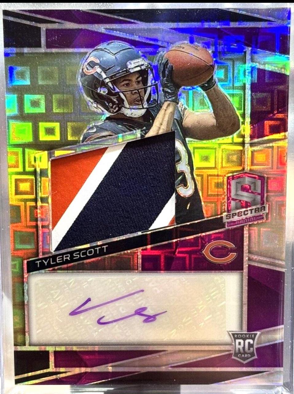 Tyler Scott #4 Football Cards 2023 Panini Spectra Rookie Autograph