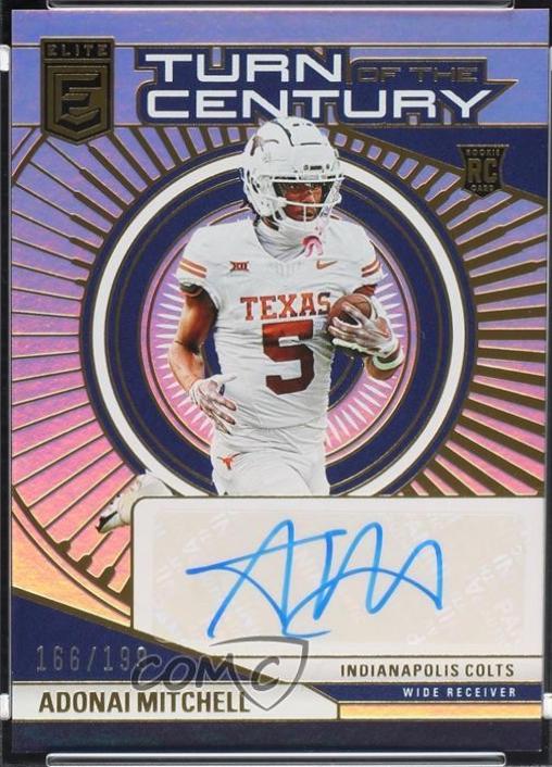 Adonai Mitchell #TCA-AMI Football Cards 2024 Panini Donruss Elite Turn of the Century Autograph