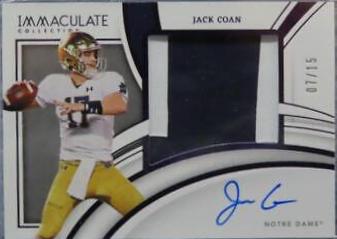 Jack Coan #PP48 2022 Panini Immaculate Collegiate Premium Rookie Patch Autographs Football