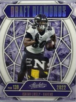 Isaiah Likely #DDJ-ILI 2025 Panini Absolute Draft Diamonds Football