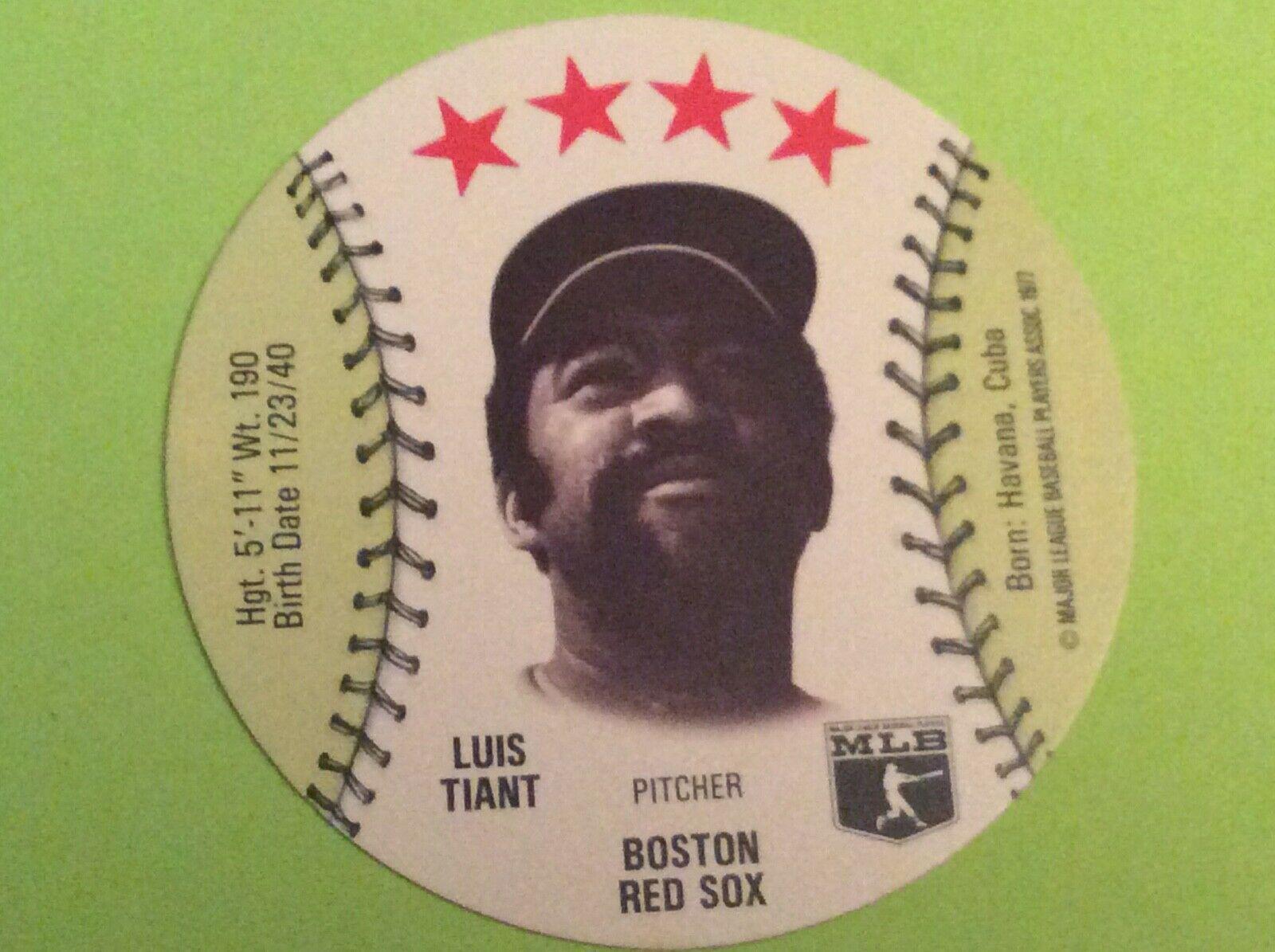 Luis Tiant Baseball Cards 1977 Detroit Caesars Discs