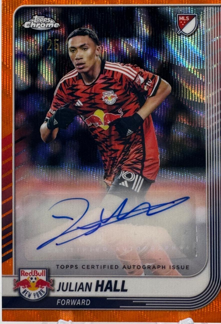 Julian Hall [Orange Wave] #CA-JH Prices | 2025 Topps Chrome MLS