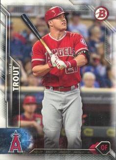 Mike Trout #1 Baseball Cards 2016 Bowman
