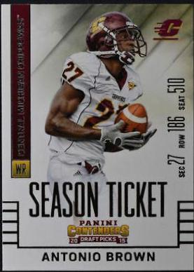 Antonio Brown #13 Football Cards 2015 Panini Contenders Draft Picks