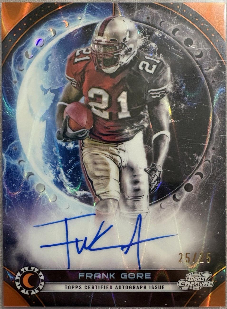 Frank Gore #EQA-FGO Football Cards 2024 Topps Cosmic Chrome Equinox Autograph